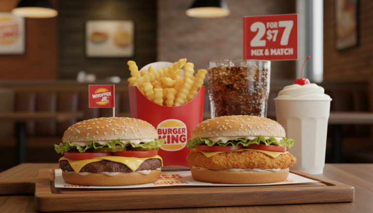 burger king 2 for 7 menu