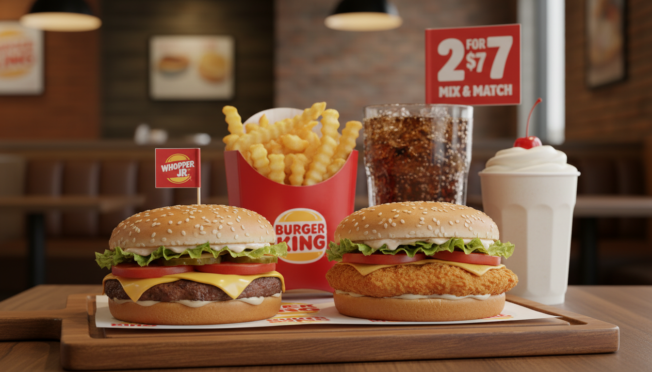 burger king 2 for 7 menu
