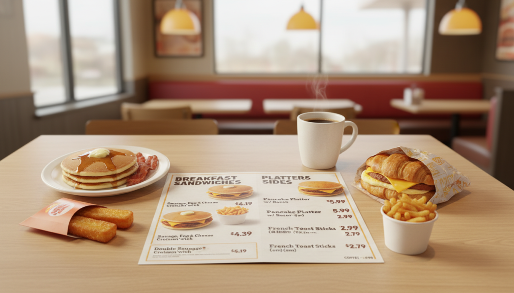 burger king breakfast menu prices