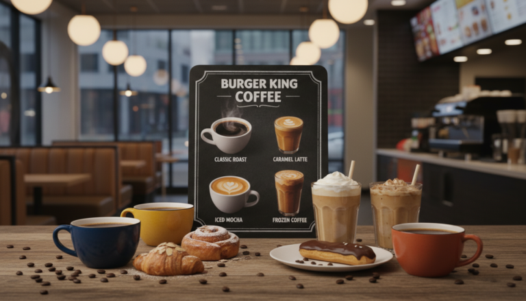 burger king coffee menu