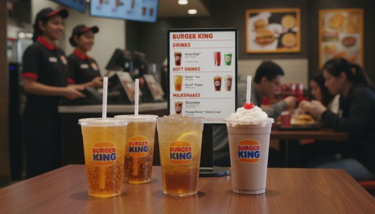 burger king drink menu