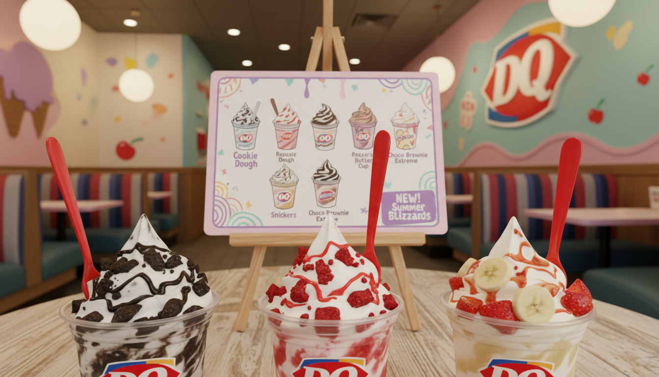 dairy queen blizzard menu
